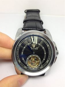 Mode-stijl Tevise herenhorloge luxe mechanisch automatisch horloge voor mannen vliegwiel zwart gezicht te16