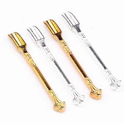 Estilo de moda Cera Dabber Herramienta Humo Oro Plata Metal Cuchara Uso para Sniffer Snorter Snuff Aceite Tabaco Palas Polvo Metal Dabber Dab Tool Accesorios para fumar