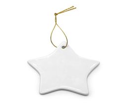 Fashion Sublimation Blank Ceramic Pendant Creative Christmas Ornaments Transfert Heat Transfer Impression DIY Ornement 6 styles 1035 B32448205