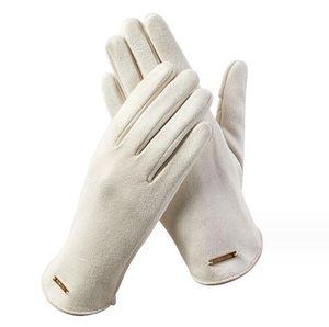 Gants chauds en daim à la mode pour femmes, hiver, doublure polaire, rembourré, maintien au chaud, résistant au froid, mitaines de ski coupe-vent