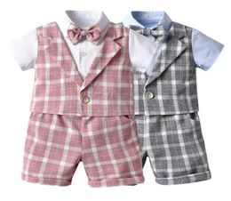 Mode zomer babyjongens pakken heren pasgeboren outfits baby outfits shirt topsshorts 2pcset baby boy kleren jongens sets b1875365096