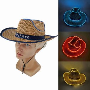 Fashion Summer Beach Western Cowboy Cowgirl Hat a conduit des chapeaux de paille pour l'homme CAPS VISORS FEMMES Été 240425