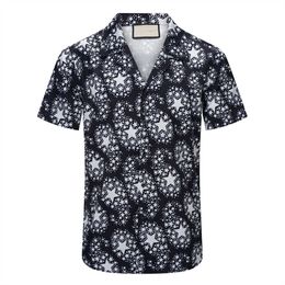 Diseñador de moda de verano Camisetas para hombres Camisas casuales Tops de manga corta Playa hawaiana Tamaño asiático suelto M-3XL