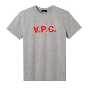 Fashion Summer Men Designer T Shirt High Quanlity APC Shirt Casual Women Shirts Badge Katoen Korte Mouw T -shirt Top