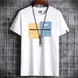 Mode été hommes T-shirt à manches courtes 100% coton hommes graphique T-shirt Y2K rue vêtements Harajuku bande dessinée T-shirt en gros 230711