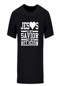 Fashion Summer Men039S T -shirt Quot Jezus is mijn redder Not My Religion Quot Gedrukte T -shirt Katoen Korte mouw T -shirt Di6426335