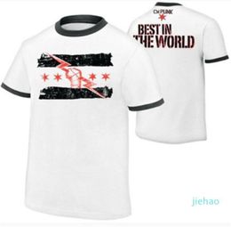 Fashion Summer New Short Sleeve Wrestling CM Punk depuis le jour un Men039 Tshirt Print 2020 Mens T-shirts5181352