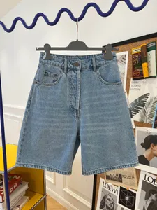 Mode d'été Nouvelles femmes solides à demi-point pantalon de jean décontracté