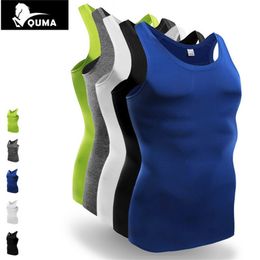 Moda verano Peractice desgaste hombres sin mangas apretado alto estiramiento entrenamiento culturismo flaco sudor camisetas sin mangas Pro chaleco W220426