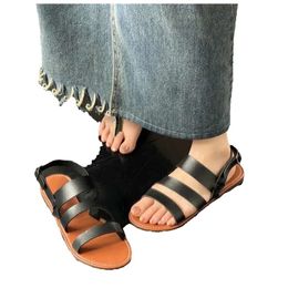 Fashion Summer Sale S Peep en Sandals Zapatos Basic Buckle Strap Flat Daily Beach Women Saper Fahi Baic Sandal Trap Trap Hoe Andal Ale Trap Trap Hoe Andal S Ale