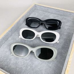 Lunettes de soleil mode Designer Gentle Monster Top pour les femmes et l'homme Oval White Board MM004 UV400 Sunglasses pour hommes avec boîte d'origine