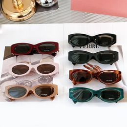 Lunettes de soleil de mode Designer MM Top Oval Sunglasses MUI Luxury Sunglasses Top Ladies Boutique 1 Highend Best Version Lunes Acetate Frame Squared Eyewear avec boîte