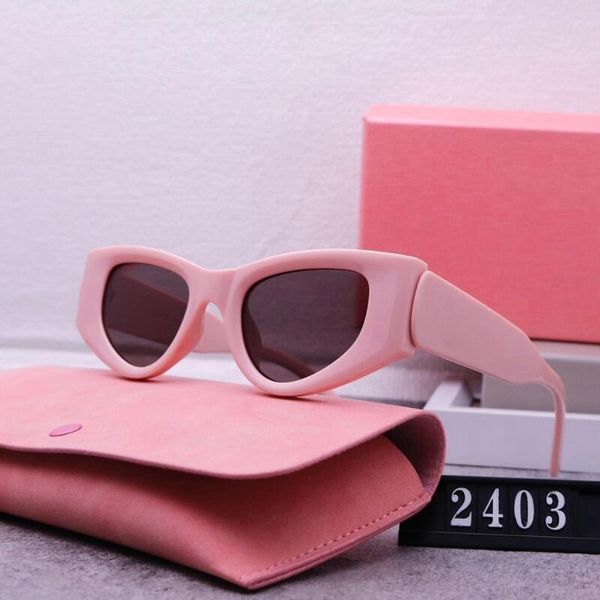 Lunettes de soleil de mode Lunettes de soleil Designer pour femmes verres de plage Photo Street Small Sénois Metal Full Frame 2024