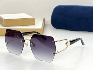 Gafas de sol de moda para hombres y mujeres Diseñadores 1562S Placa anti-ultravioleta Forma cuadrada de lujo Gafas sin marco de metal ligero Gafas retro con caja