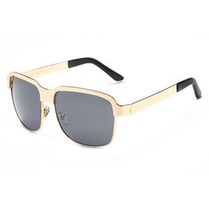 Mode zonnebril voor mannen vierkante metalen frame driver spiegel zonnebril vrouwen ontwerpen UV400 bril