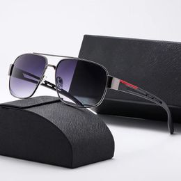 Nieuwe luxe ovale zonnebril voor heren designer zomertinten gepolariseerde brillen zwarte vintage oversized zonnebril van dames mannelijke zonnebril met doos