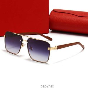 Lunettes de soleil de mode pour femmes lunettes de créateur Carti homme classique monture en métal lentille découpée lunettes Polaroid dégradé bleu parasol usine en gros avec boîte D29E