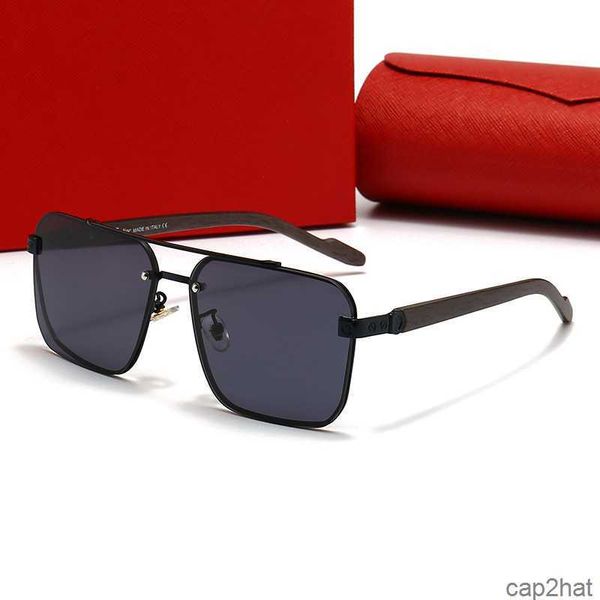 Lunettes de soleil de mode pour femmes lunettes de créateur Carti homme classique monture en métal lentille découpée lunettes Polaroid dégradé bleu parasol usine en gros avec boîte VB5P