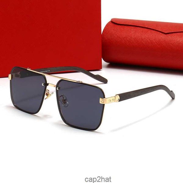 Gafas de sol de moda para mujer Carti Diseñador Gafas Hombre Marco de metal clásico Lente recortada Gafas Polaroid Degradado Azul Sombrilla Fábrica al por mayor Con caja SMQW