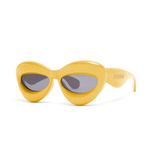 Gafas de sol de moda para mujer Gafas de sol infladas Cateye Gafas de sol coloridas de lujo para hombre Gafas de montura completa Gafas de sol con adorno de caja