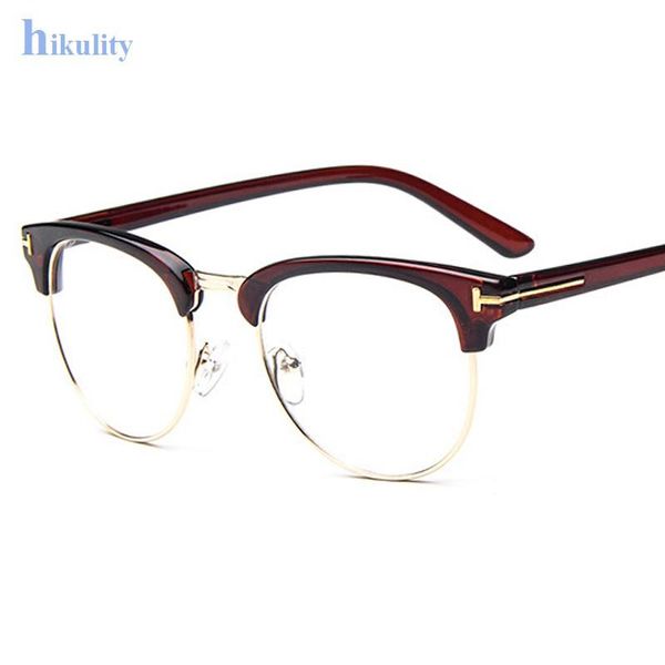 Mode lunettes de soleil cadre clair myopie cadre clair lunettes femmes hommes monture de lunettes or clair lentille verre optique Lunette