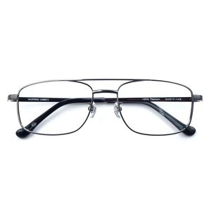 Monturas de gafas de sol a la moda, gafas 100% de titanio para hombres, miopía/lectura/gafas graduadas progresivas de doble haz