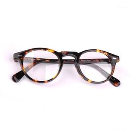 Lunettes de soleil de mode Cadres 2021 Vintage Lunettes OV5186 Gregory Peck Acétate Lunettes rondes Cadre Hommes Femmes avec étui original1267v