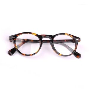 Lunettes de soleil Fashion Frames 2021 Eyeglass Vintage OV5186 Gregory Peck Acetate Round Glasses FaShes Men Woman With Original Case1 2037
