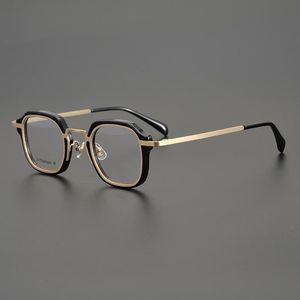 Moda Gafas de sol Marcos 2021 Vintage Titanio Gafas Marco Hombres OPTICAL Myopia Prescripción Acetato Mujeres Pequeñas gafas