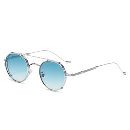 Cadres de lunettes de soleil de mode Montures de lunettes de prescription avec clip Hommes Femmes Lunettes optiques rondes de myopie