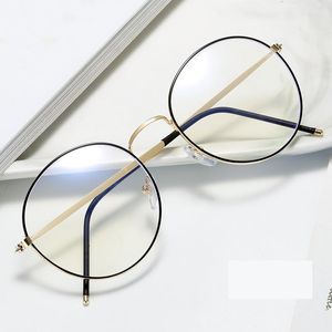 Mode zonnebrillen frames anti blauw lichtglazen frame ultralicht metalen ronde optische senspectacles Men dames computer bril bril -bril oog