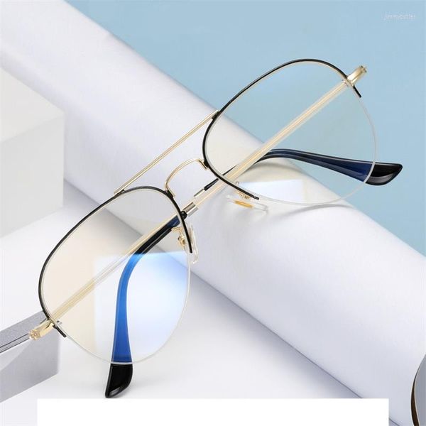 Gafas de sol de moda Marcos Anti Luz Azul Gafas Piloto Corea Vintage Lentes Transparentes Marco de Anteojos Hombres Mujeres Anti-mosquitos Gafas Decorativas