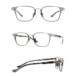 Marcos de gafas de sol de moda Belight Hombres ópticos Japón Diseño Vintage Cuadrado Retro Titanio con marco de gafas de acetato Precription 243S