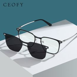 Montures de lunettes de soleil de mode Ceofy hommes lunettes cadre magnétique lunettes de soleil polarisées myopie Prescription mode lunettes cadre pour hommes femmes 230923