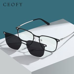 Montures de lunettes de soleil de mode Ceofy hommes lunettes cadre magnétique lunettes de soleil polarisées myopie Prescription mode lunettes cadre pour hommes femmes 230923