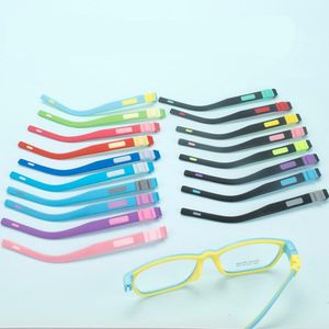 Mode Zonnebril Frames Kinderen Siliconen Bril Benen Snap-on Kleur Tempels Paar Multi-color Optionele Accessoires Mode