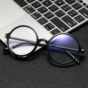 Lunettes de soleil de mode Cadres Classique Luxe Anti-bleu Lunettes Cadre Hommes Marque Designer Rond Rétro Lunettes Ordinateur Jeu Oeil Pour FemmesFashio