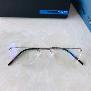 Lunettes de soleil de mode Cadres Danemark Marque Titanium Sans vis sans monture Légère Rétro Lunettes carrées Cadre Hommes Femmes Optique Prescription Eye