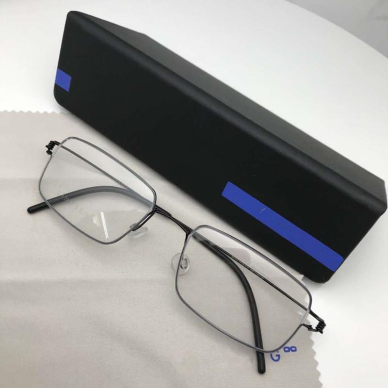 Modne okulary przeciwsłoneczne ramy Dania tytanowa krawędzi kwadratowe okulary rama biznes biznesowych Wysokiej jakości okulary bez śruby ręcznie robione okulę krótkowzroczną