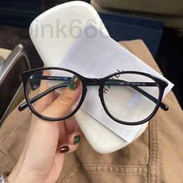 Monturas de gafas de sol de moda Montura de gafas de diseñador Montura negra, cara lisa, apariencia delgada, gafas anti luz azul, adecuadas para mujeres con gafas de miopía de grado U300