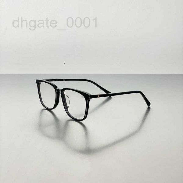Monturas de gafas de sol de moda Montura de anteojos de diseñador, masculina y femenina, tablero negro, cara redonda lisa, caja adelgazante, se puede combinar con montura de gafas para miopía, ligera