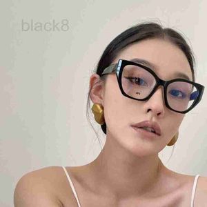 Mode Zonnebrillen Frames Designer Nieuwe trendy bril -glazen frame Dames Luxe Sense Big Face Slimming Instagram Black Frame Glazen Qese