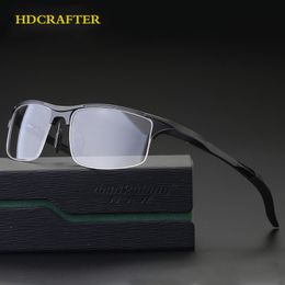 Lunettes de soleil de mode Cadres HDCRAFTER Lunettes en alliage d'aluminium Cadre Hommes Prescription Optique Myopie Lunettes Cadres Marque Designer Lunettes de soleil cadre 230825