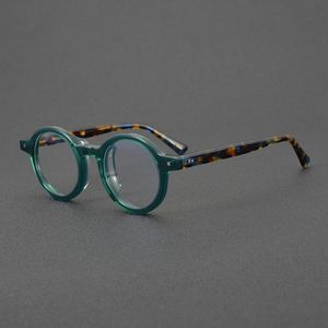 Lunettes de soleil de mode Cadres de haute qualité Acétate Vintage Rond Optique Lunettes de prescription pour hommes Femmes Myopie Lunettes Cadre Rétro Lire