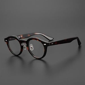 Mode Zonnebril Frames Japan Handgemaakte Retro Ronde Optische Brillen Frame Mannen Vrouwen Vintage Cirkel Acetaat Bijziendheid Prescription2493