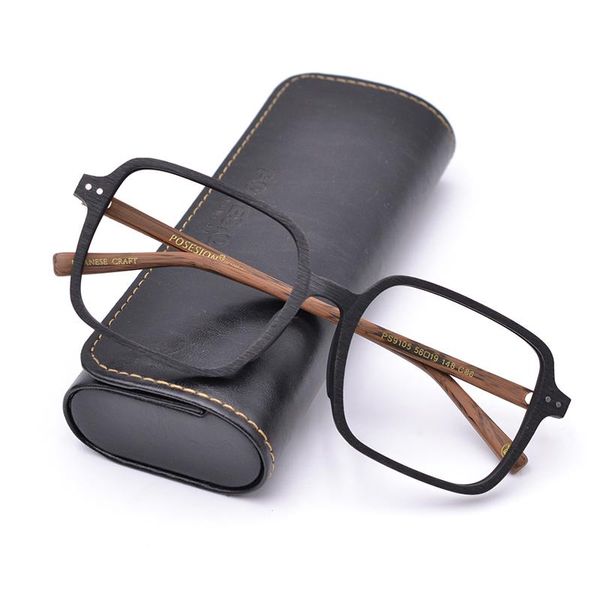 Lunettes de soleil de mode Cadres Marque japonaise 18g Seulement Ultraléger Bois Lunettes surdimensionnées Luxe Hommes Femmes Optique Myopie Prescription Lunettes