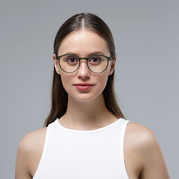 Monturas de gafas de sol de moda, gafas redondas de Metal de lujo, gafas ópticas de titanio puro para mujer, gafas de lectura