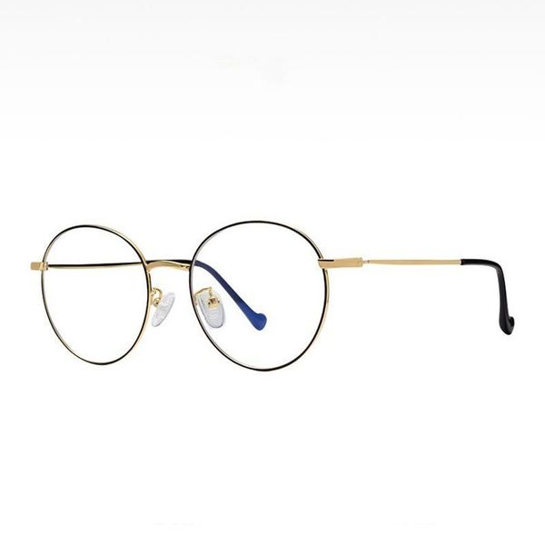 Gafas de sol de moda marcos de metal con lentes de luz anti azuleño