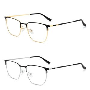 Mode lunettes de soleil cadres alliage non magnétique monture de lunettes hommes rétro à la mode littéraire lunettes dames Simple luxe affaires Myopi