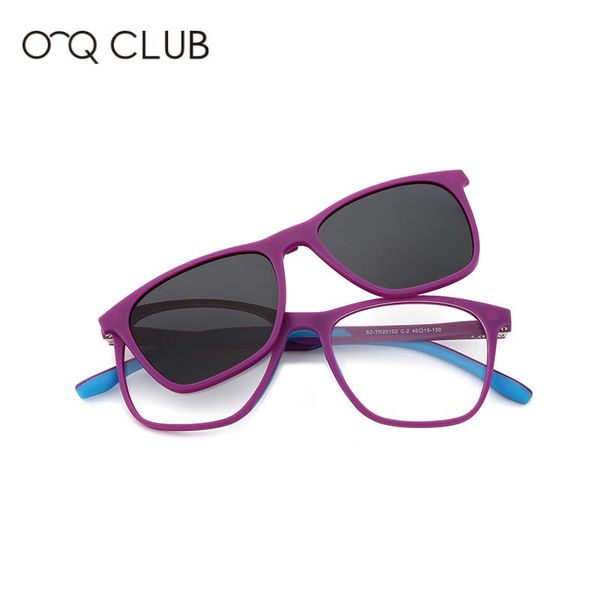 Monturas de gafas de sol de moda O-Q CLUB Niños Miopía polarizada Conversión de luz óptica Cambiar Montura de gafas TR90 Gafas de silicona para exteriores